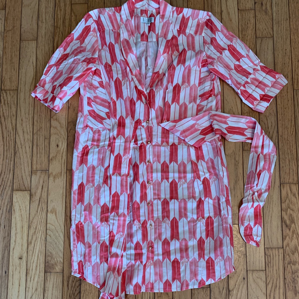 Heinui Chevron Wrap Dress